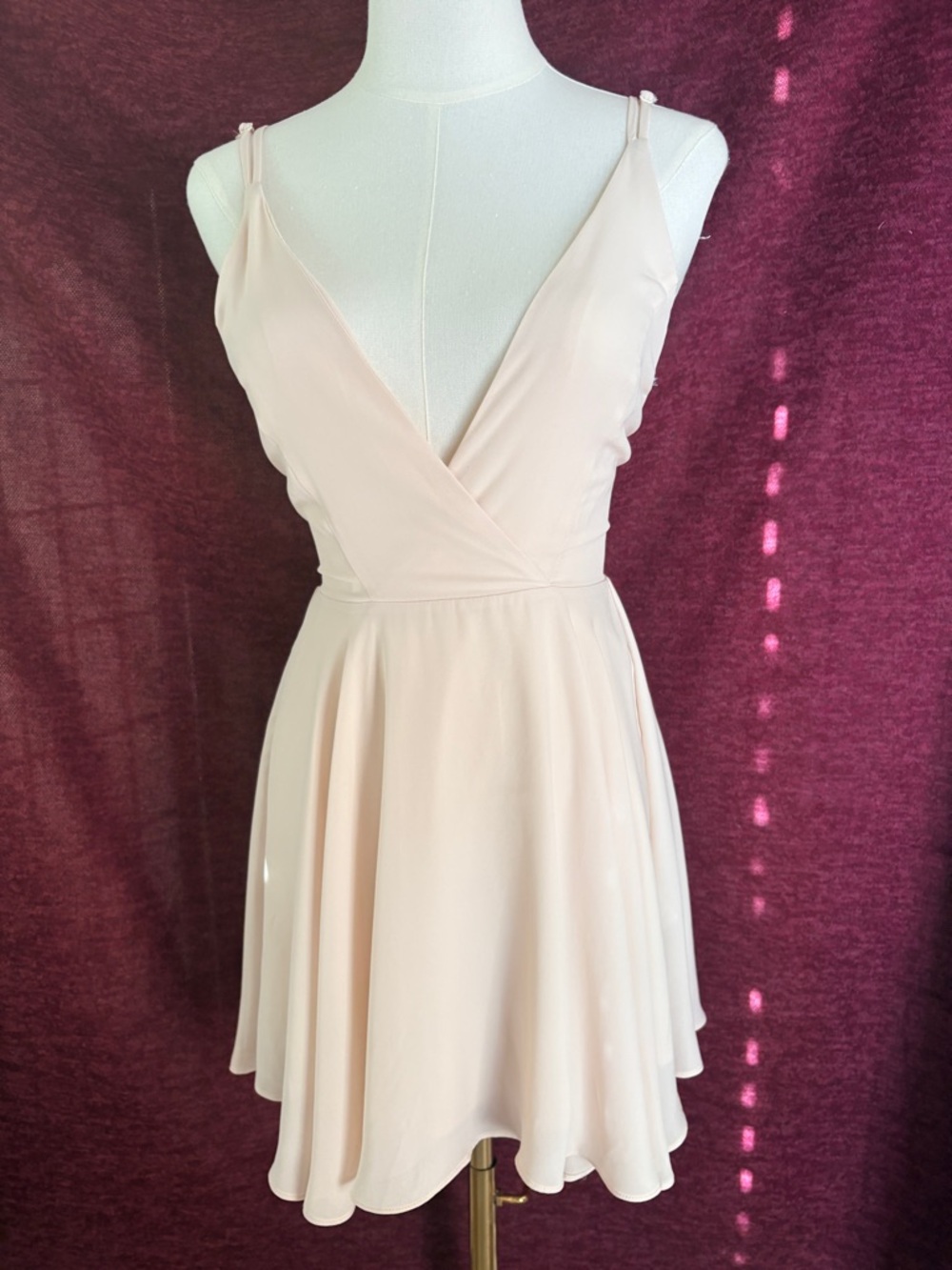 Kimchi Blue Cream Strappy Swing Dress Sz XS